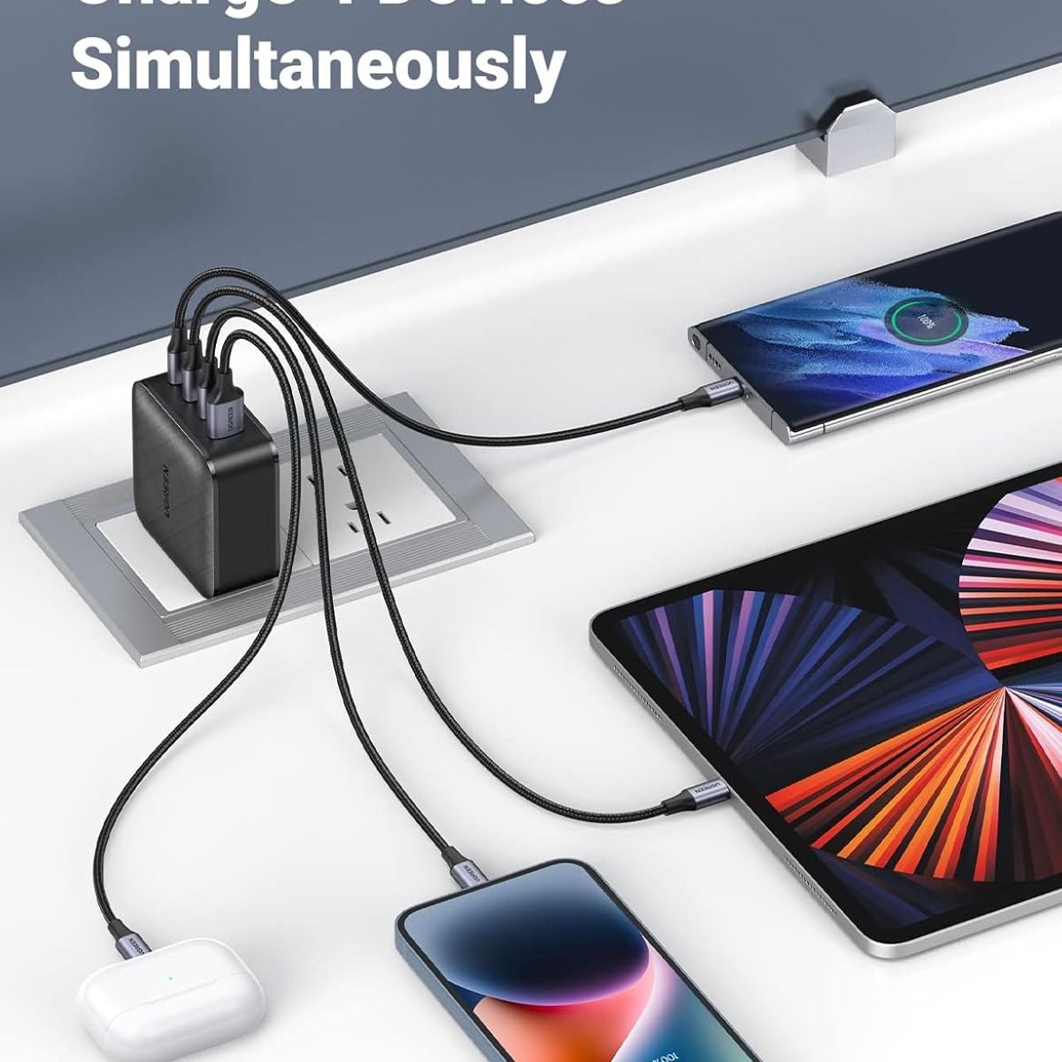 UGREEN - Cargador de pared USB-C 65 W de 4 puertos