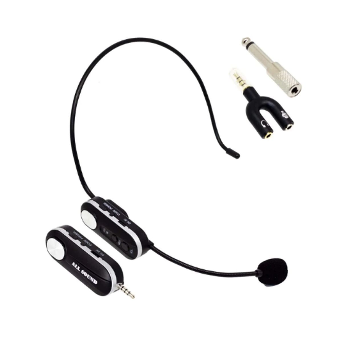 ALL SOUND - Micrófono Inalámbrico de Vincha UHF MC-V010 ALL SOUND