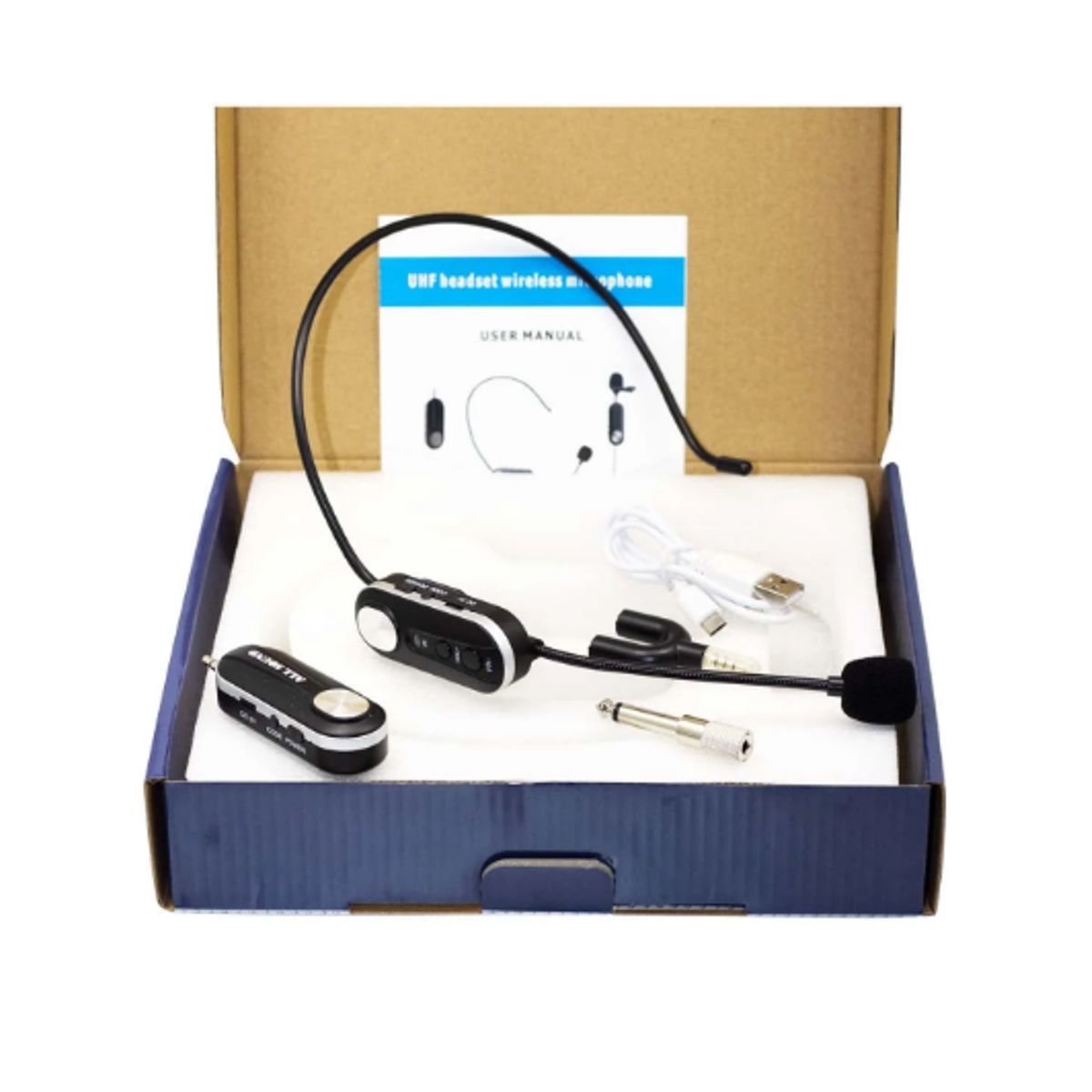 ALL SOUND - Micrófono Inalámbrico de Vincha UHF MC-V010 ALL SOUND