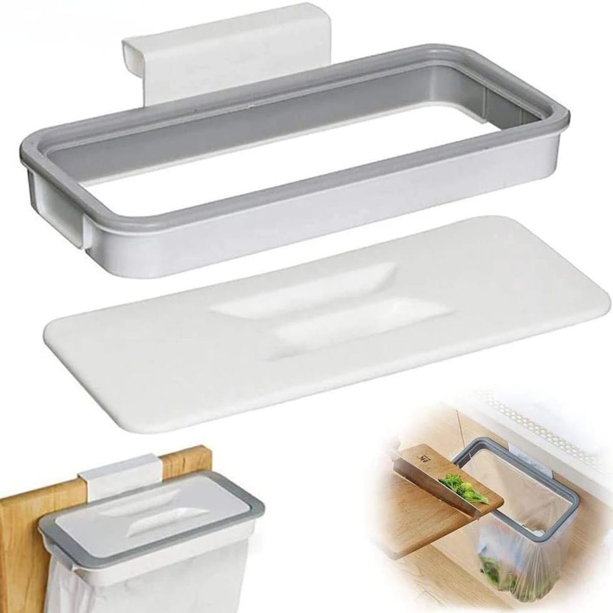 ELMEJORPRECIO - Soporte Para Bolsas De Basura Con Tapa