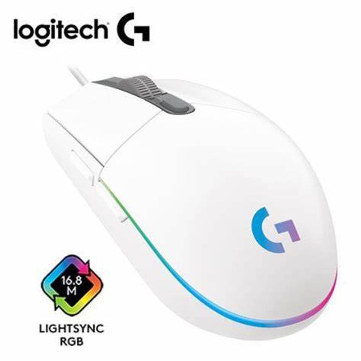 LOGITECH - Mouse Logitech G203 Lightsync -Blanco