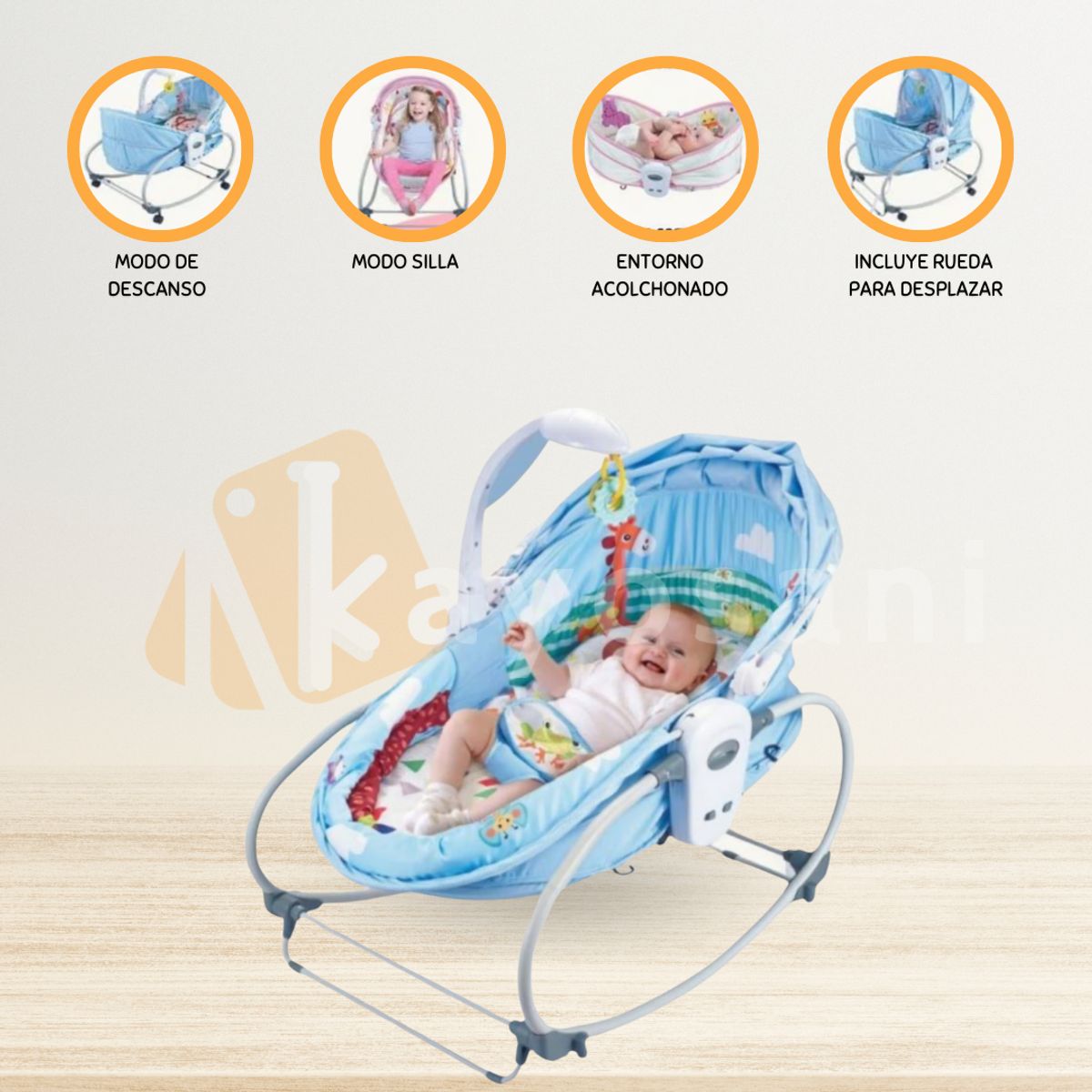 CUZKA - Mecedora 6 en 1 »VERSATILE» Blue