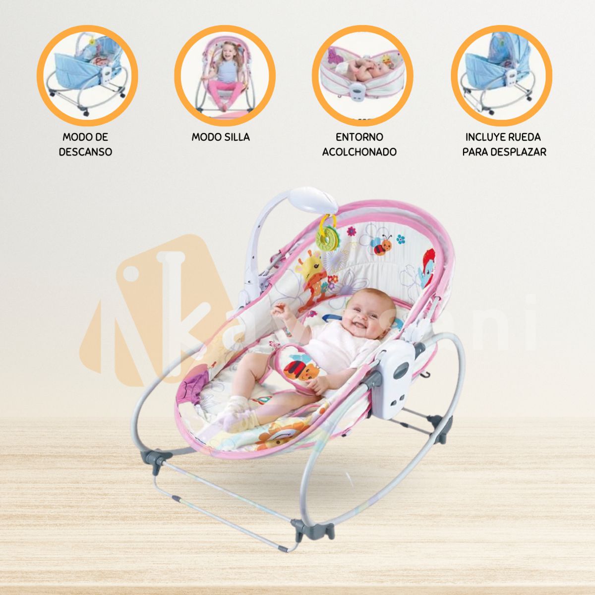 CUZKA - Mecedora 6 en 1 »VERSATILE» Pink