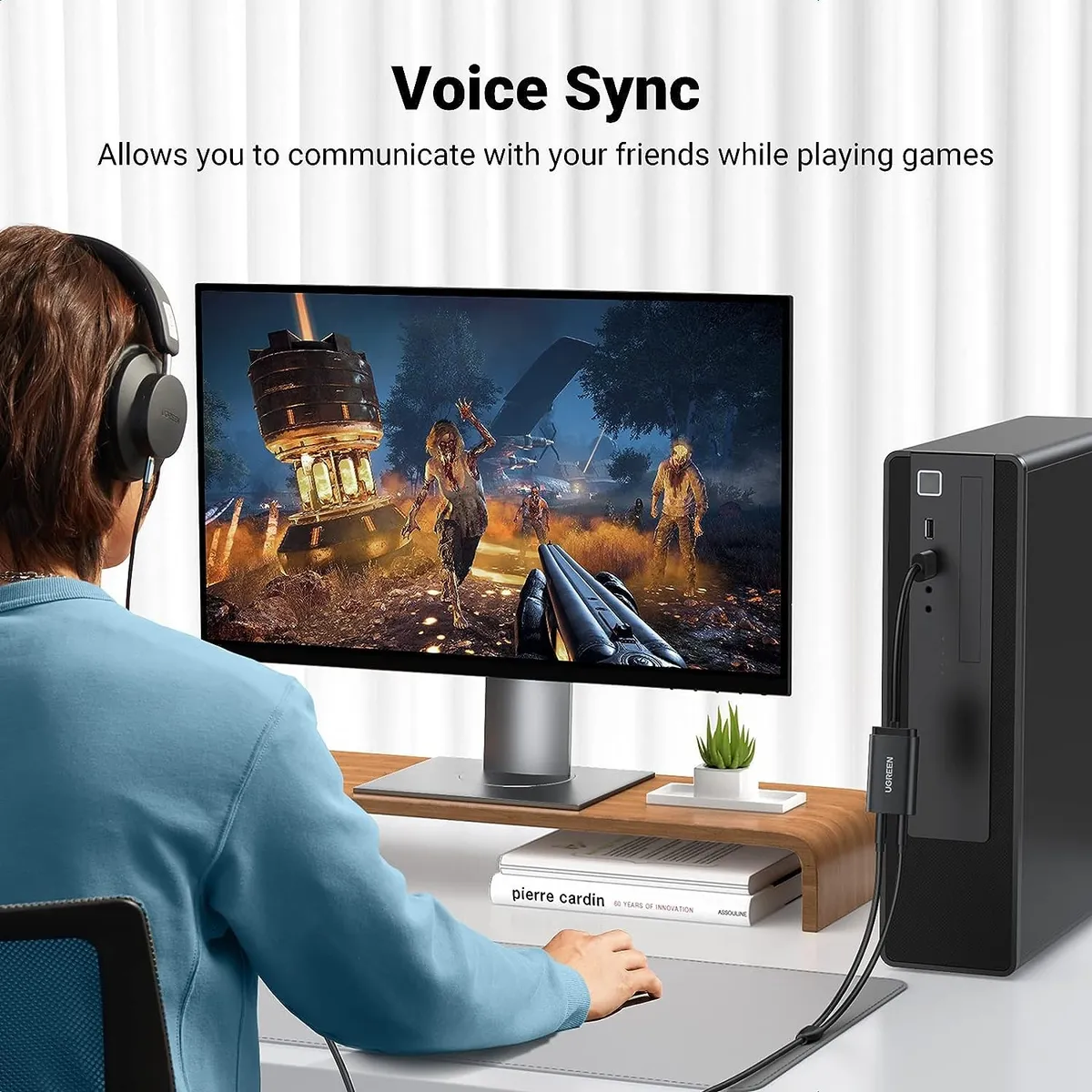 UGREEN - Adaptador de audio USB 2.0 a Jack 3.5mm