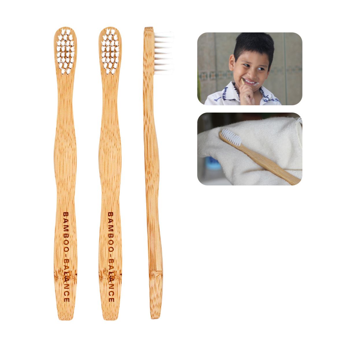 BAMBOO BALANCE - Cepillo de Dientes de Bambú Bamboo Balance Tripack Niños