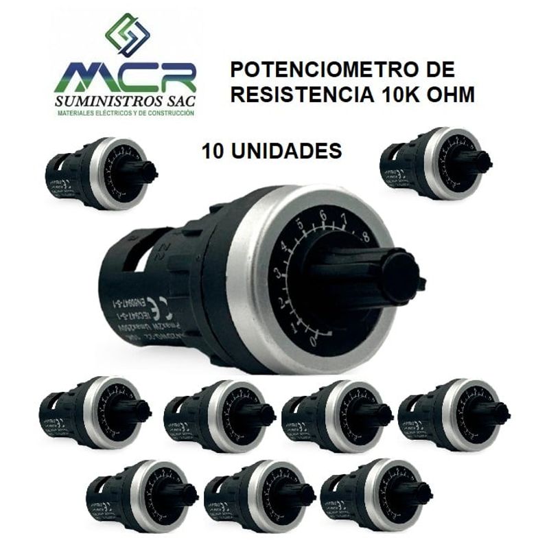 GENERICO - POTENCIOMETRO DE 0 A 10K OHM (CAJA DE 10 UND)