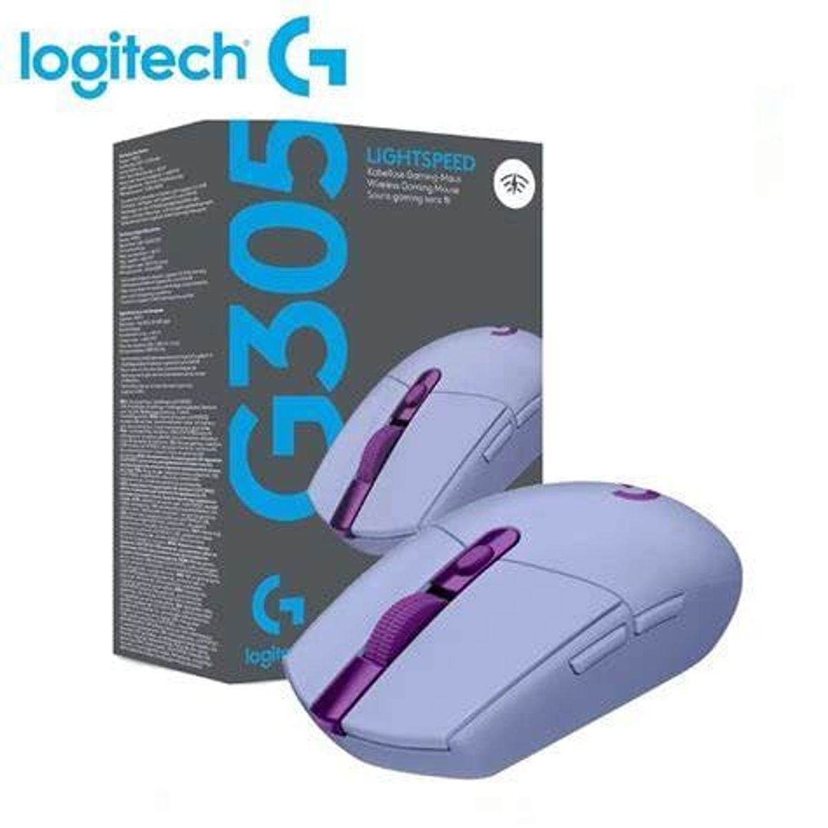 LOGITECH - Mouse Inalámbrico Logitech G305 Ligthspeed-lila