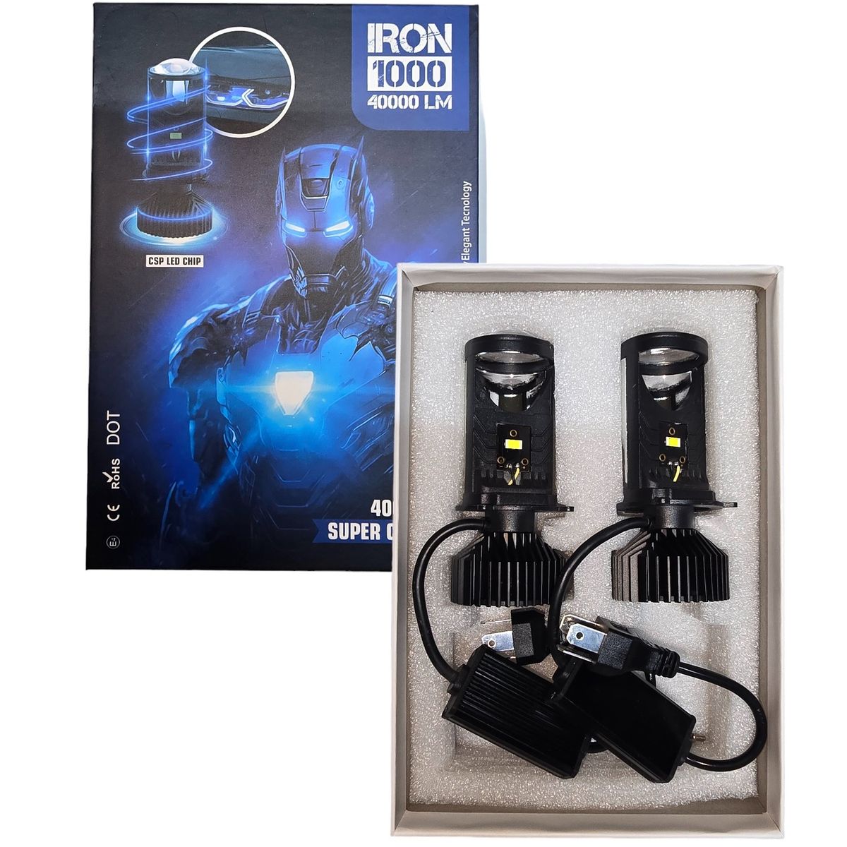 GENERICO - Kit Foco Led Canbus Csp Lupa H4 Proyector Premium Alta Baja