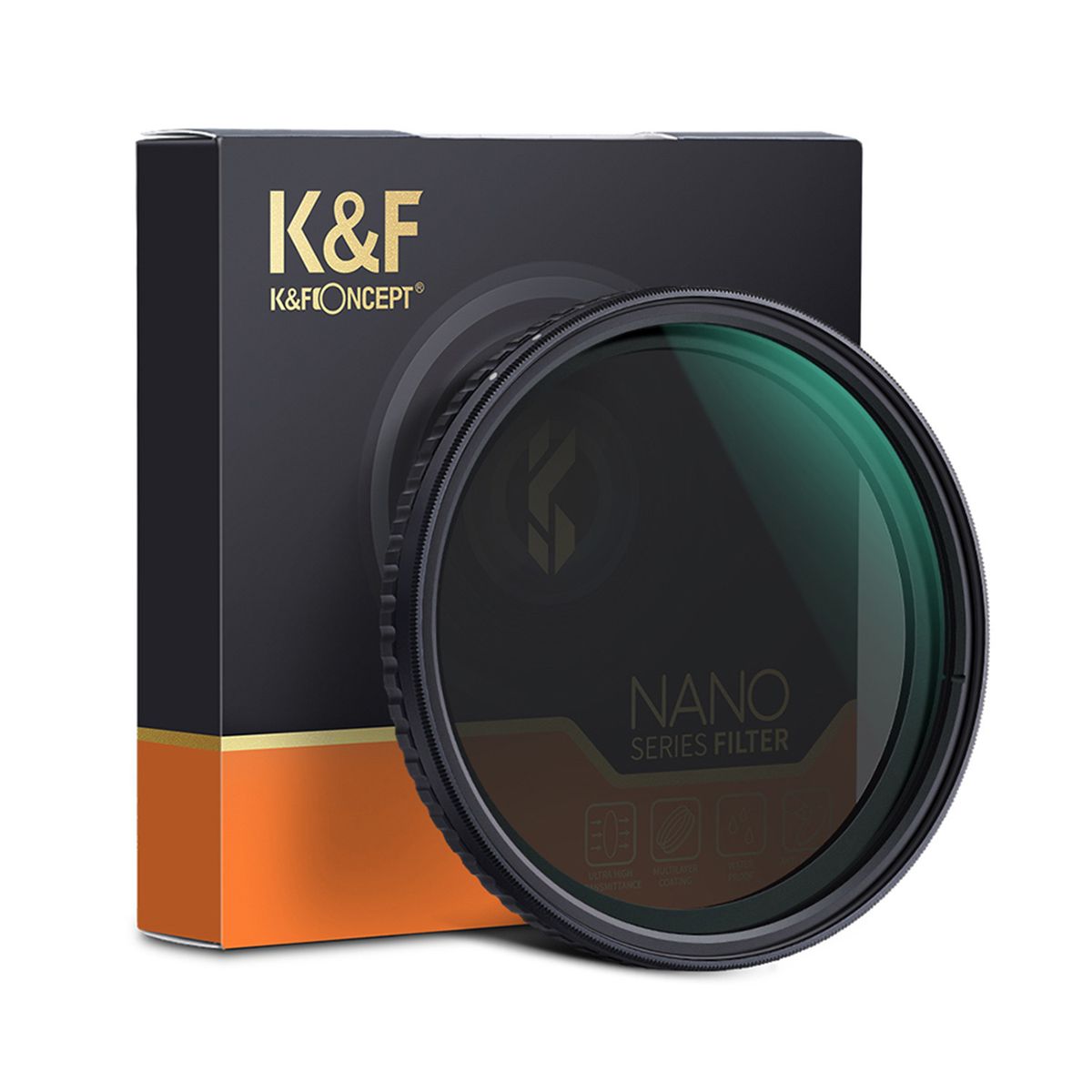 K&F CONCEPT - Filtro 82mm Densidad Neutra Nano X ND2-32  K&F Concept.