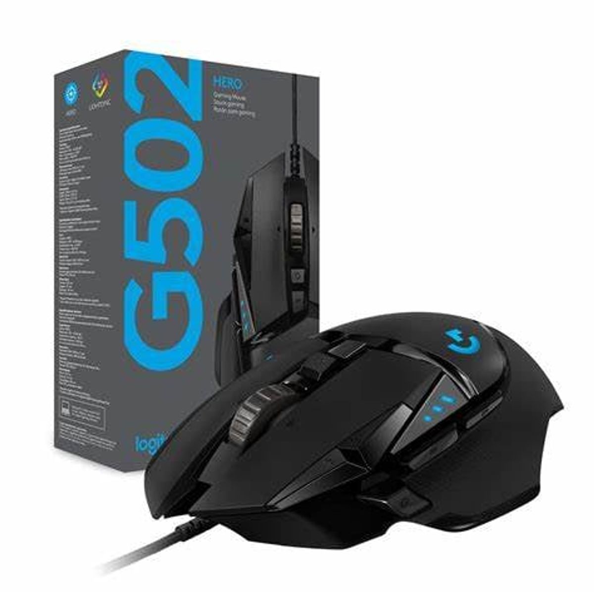 LOGITECH - Mouse Logitech G502 Hero Rgb-Negro