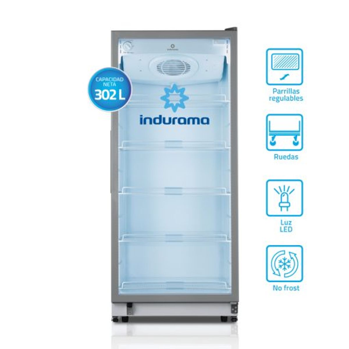 INDURAMA - Vitrina Exhibidora indurama NoFrost VFV 520 SZ BLA