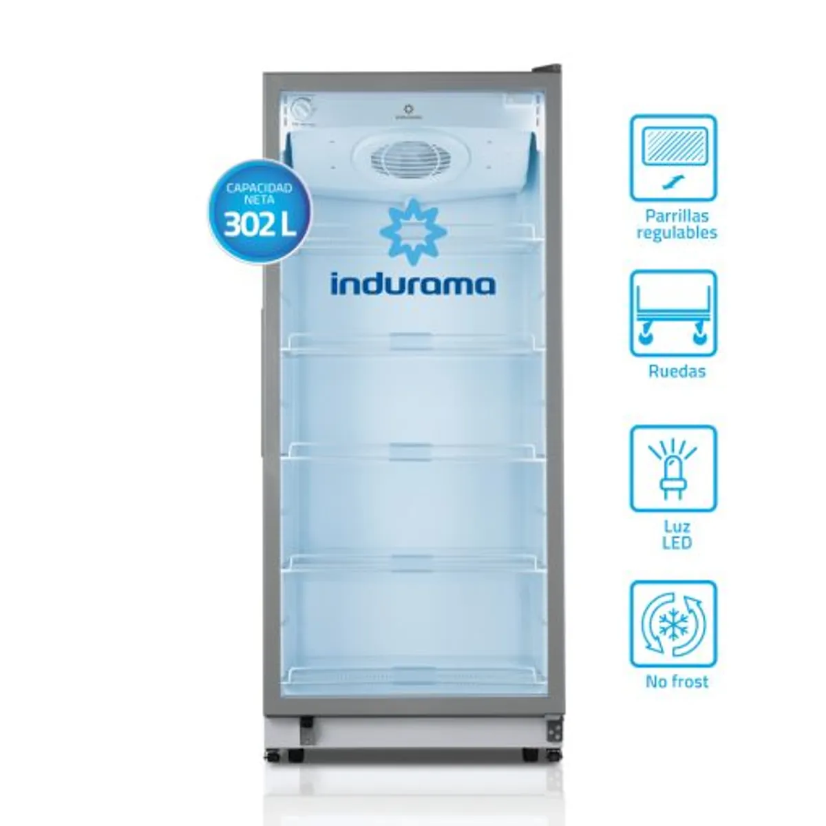 INDURAMA - Vitrina Exhibidora indurama NoFrost VFV 520 SZ BLA