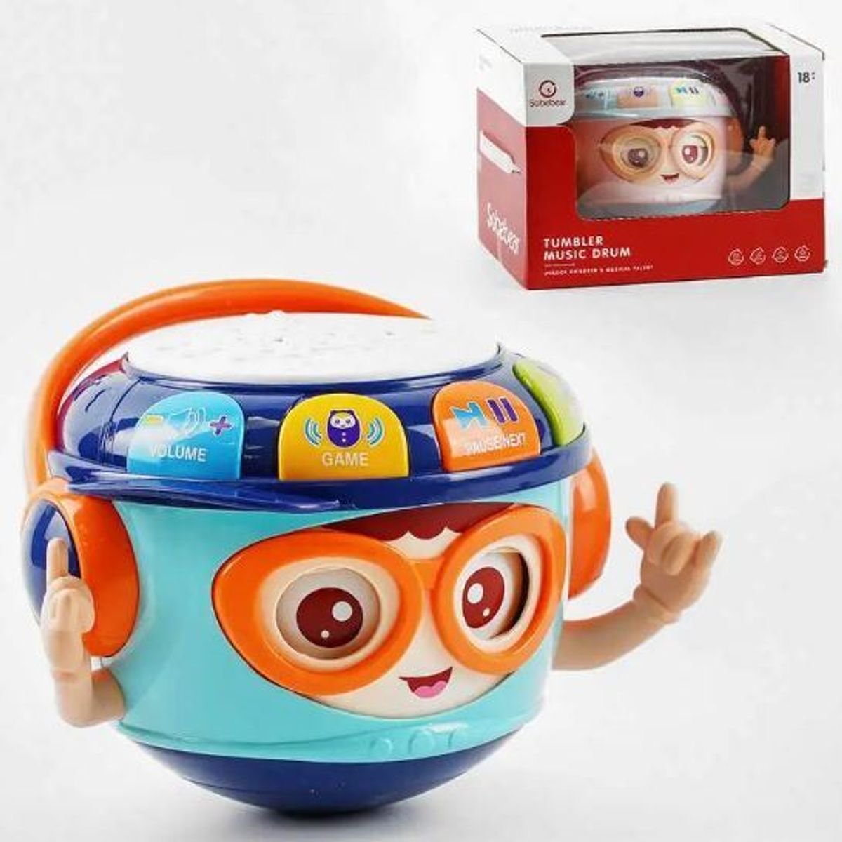 GENERICO - Tambor Musical  Interactivo Infantil Celeste