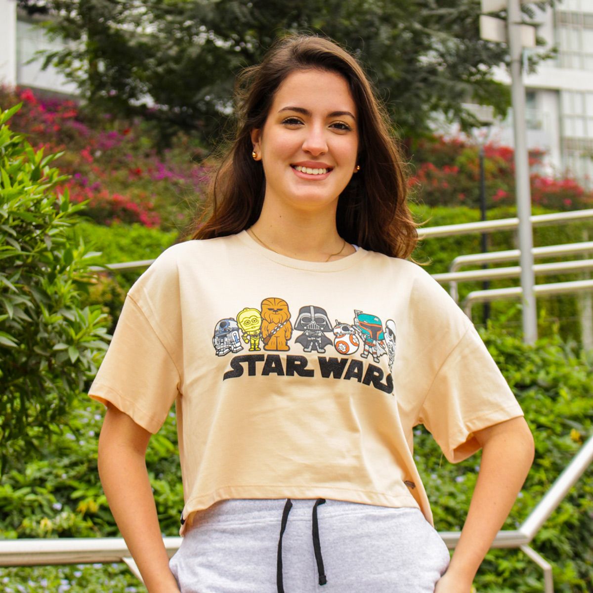 STAR WARS - POLO SEMI CROP STAR WARS  MUJER