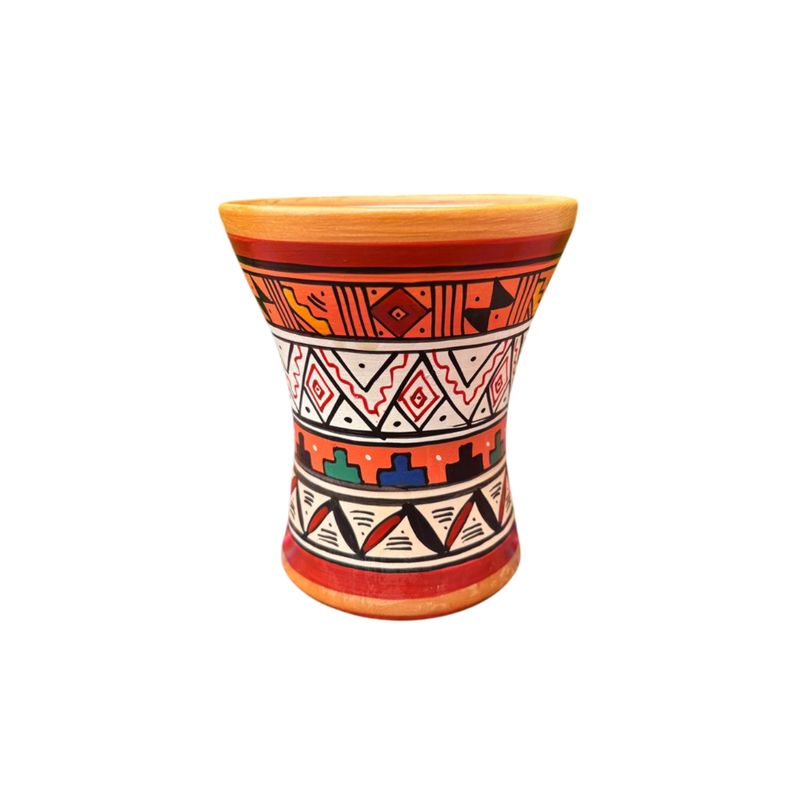 ACHALLAY ARTESANIA DE BARRO - Vaso Kero Cerámica con Diseño 300 ml