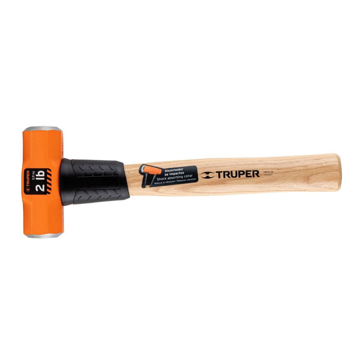 TRUPER - combilla 2 lb, mango de madera 12", Comba octagonal Truper