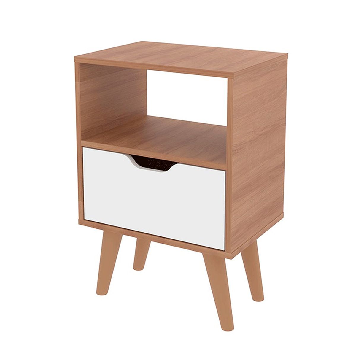 2020 HOME PERU - Velador con una puerta Essen - Almendra Blanco