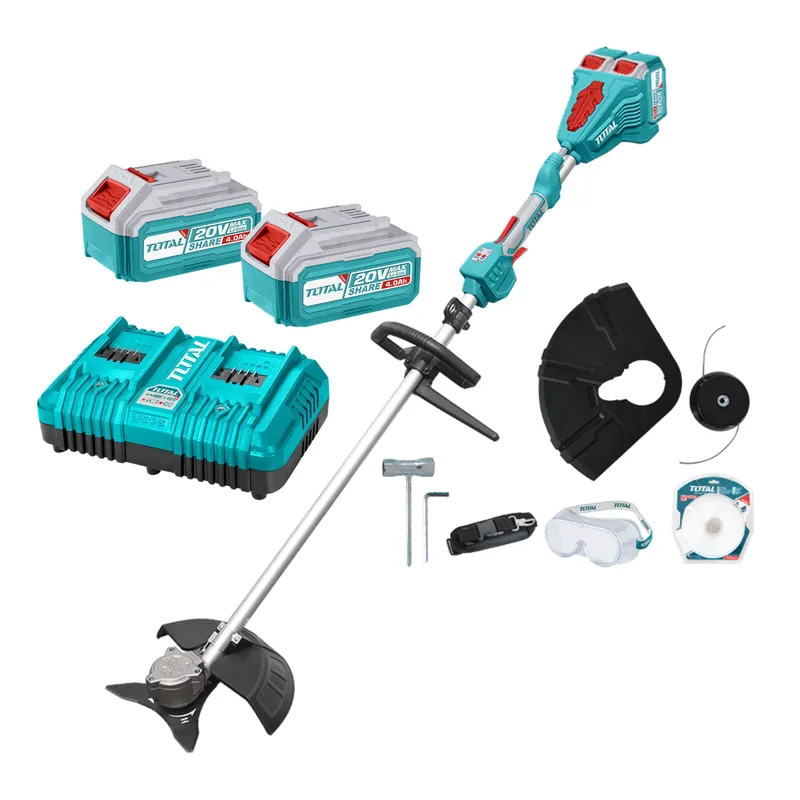 TOTAL TOOLS - Guadaña inalambrica + 2 baterias 4ah y cargador Total