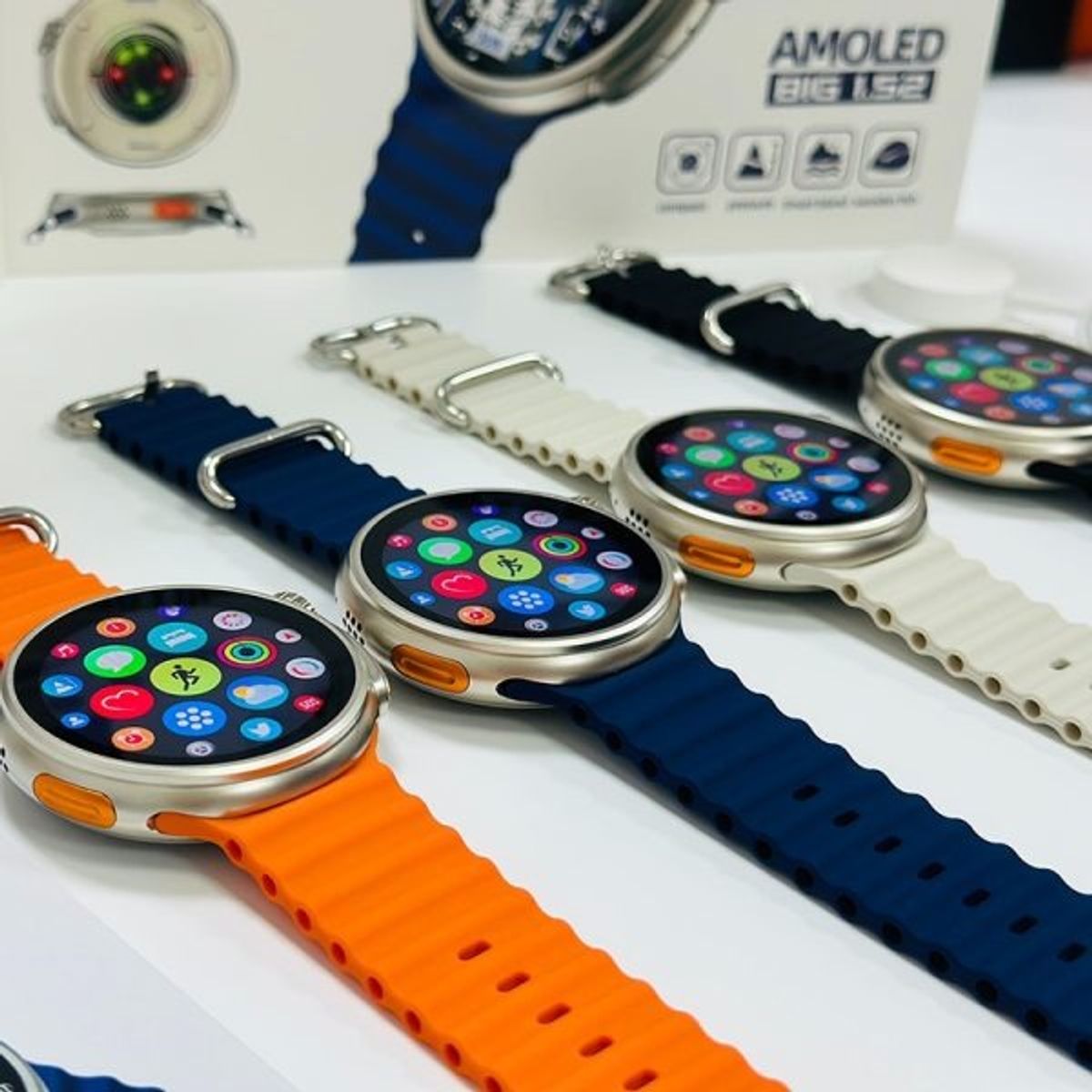 GENERICO - SMARTWATCH  Z78 ULTRA MODELO DEPORTIVO COLOR NARANJA.