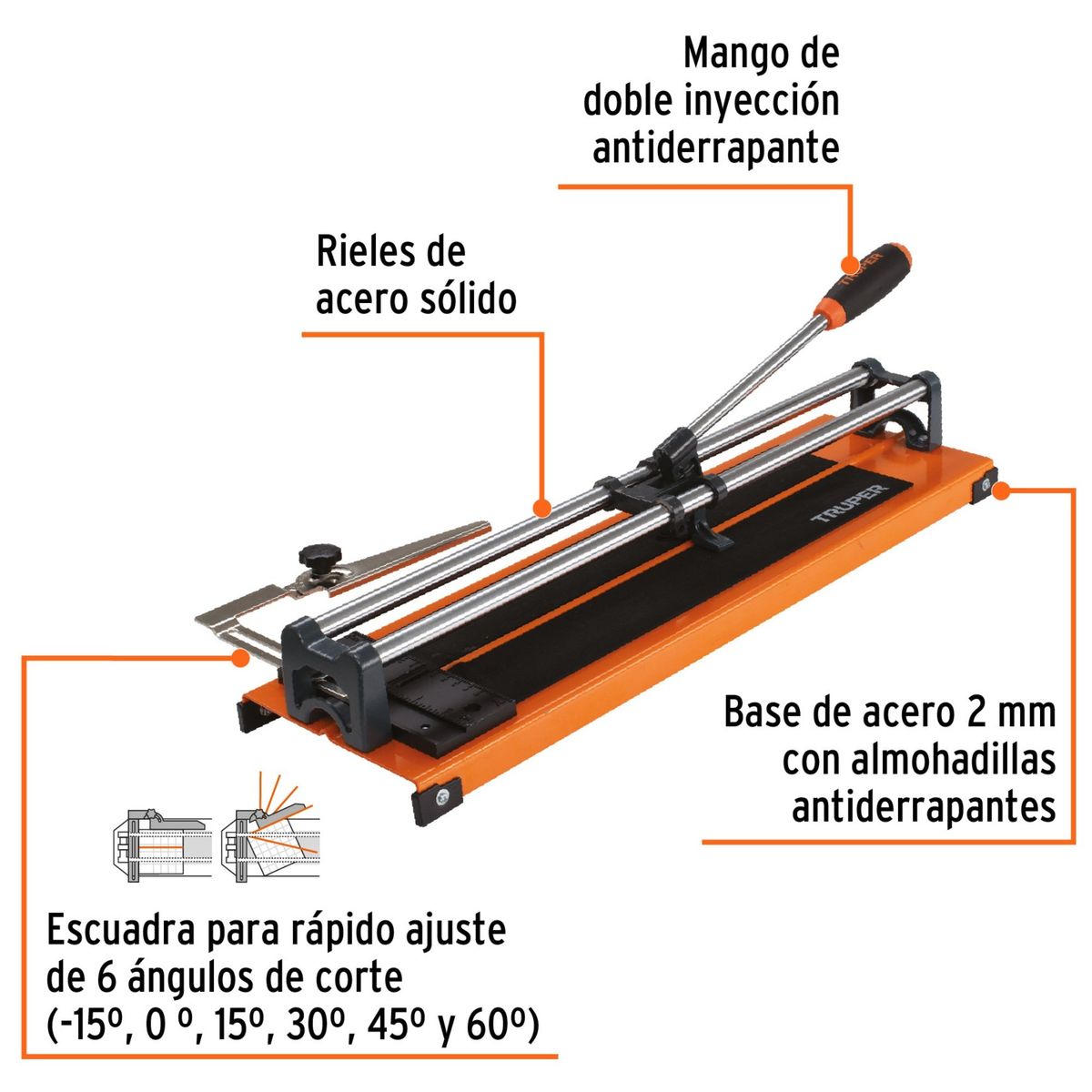 TRUPER - Cortadora de Ceramica, Mayolica 40 cm cortapisos Truper