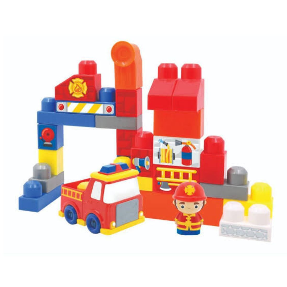 BUILD ME UP - Bloques de Construcción Estación de bomberos 32 piezas