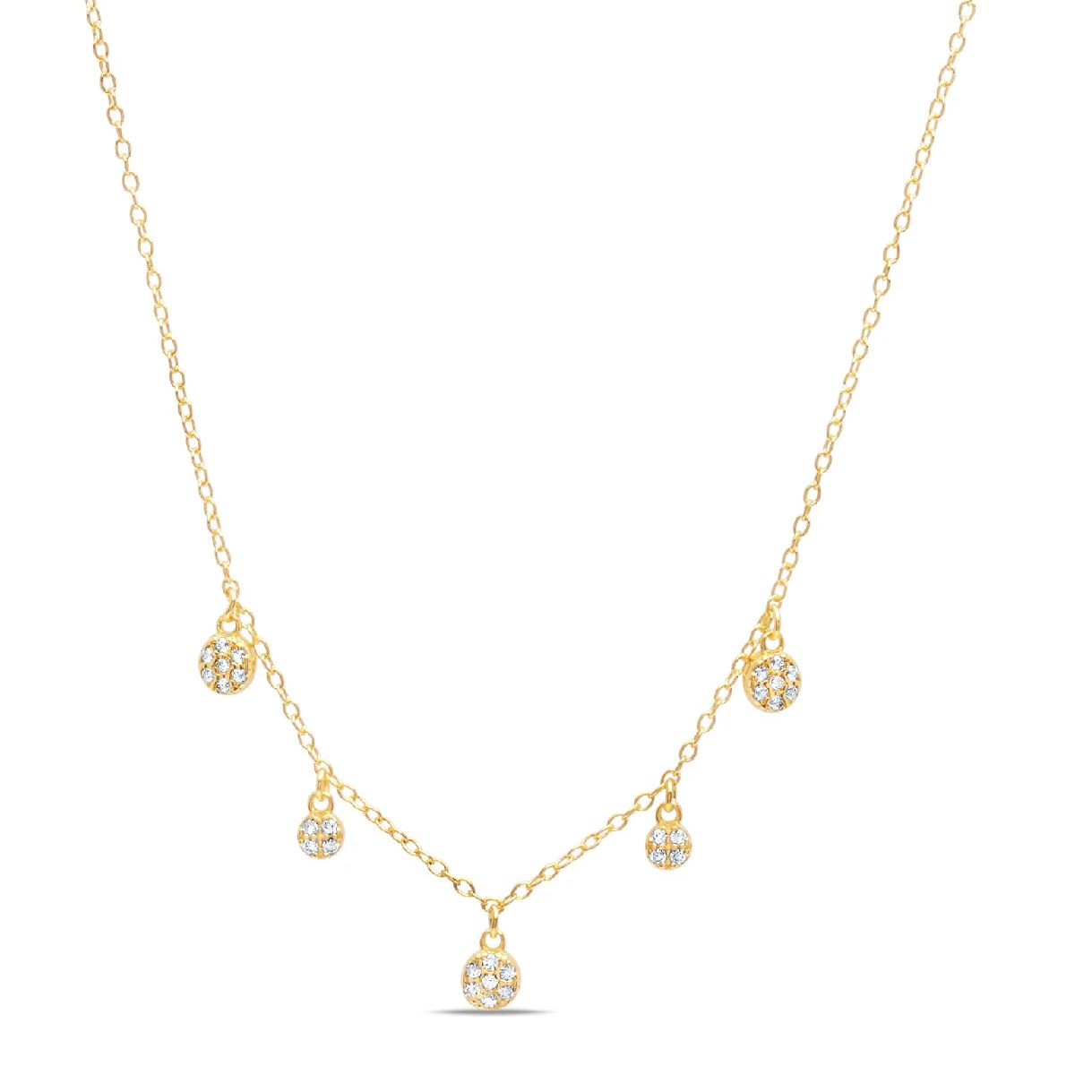 CRISLU - Collar con circulos pequeños de pavé - C de CRISLU -