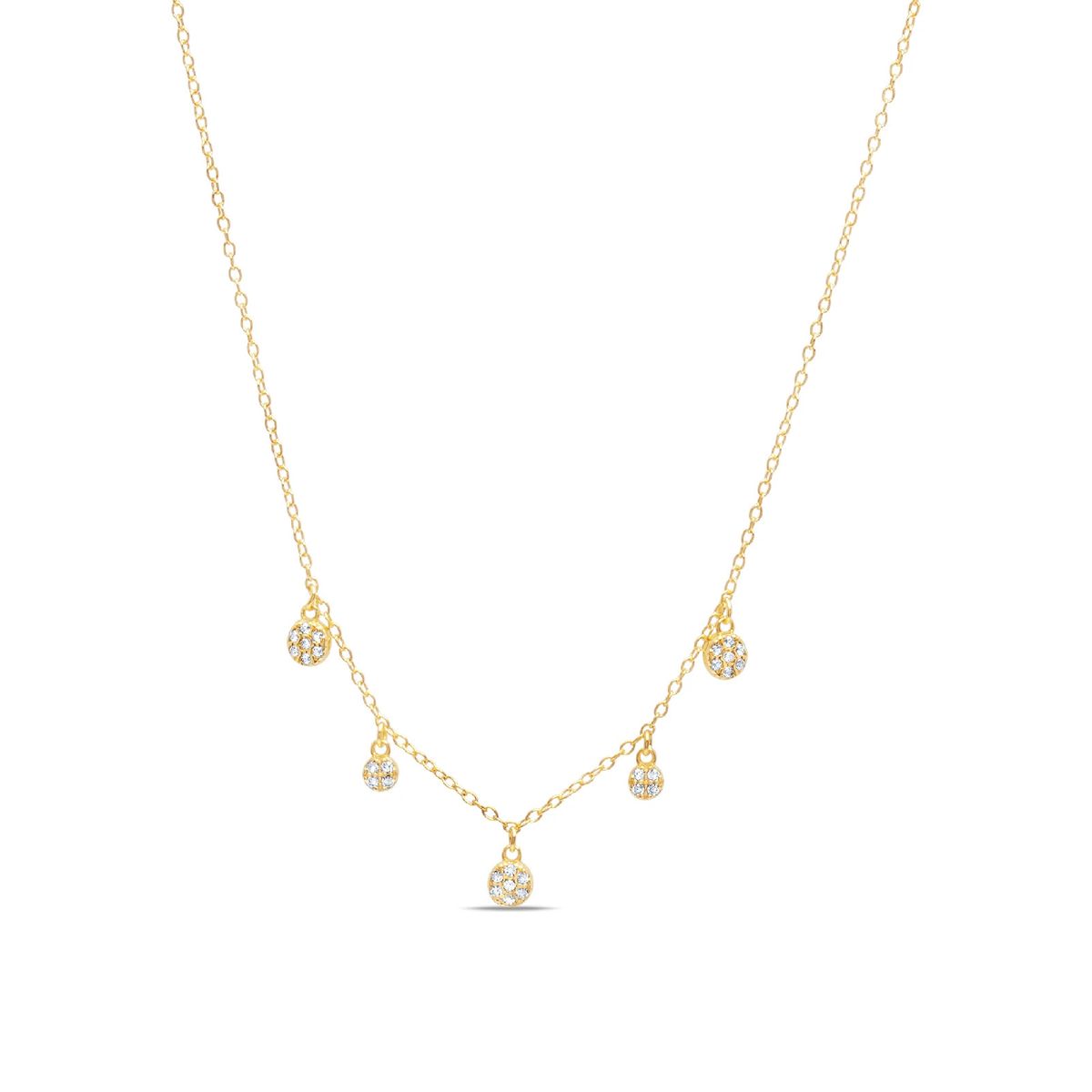 CRISLU - Collar con circulos pequeños de pavé - C de CRISLU -