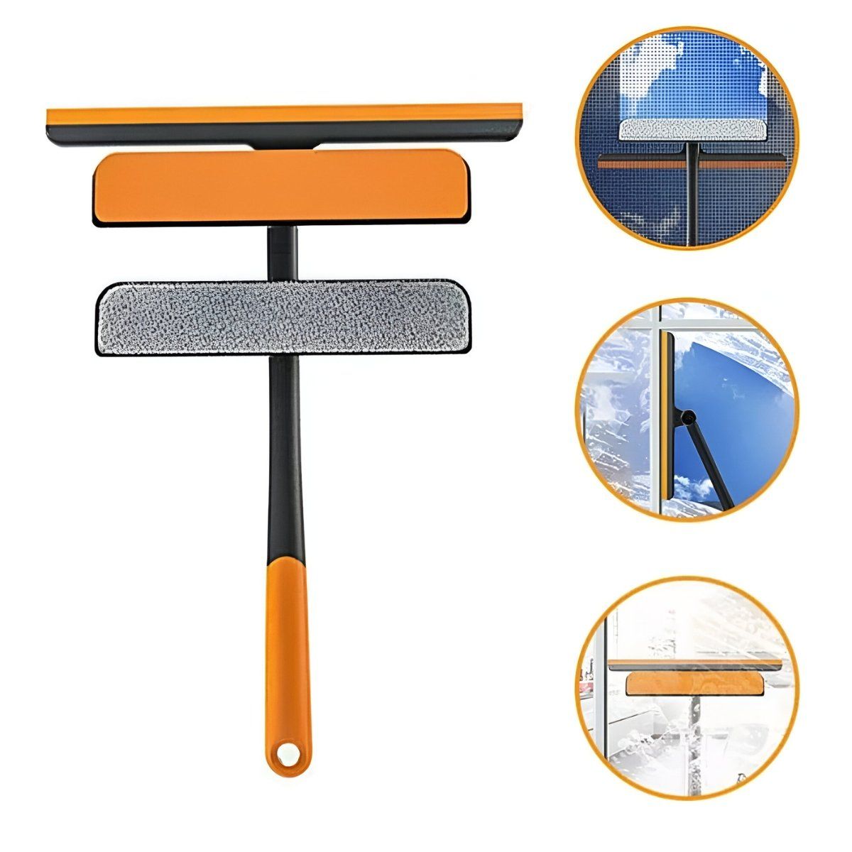 ELMEJORPRECIO - Limpiavidrios Ventanas Mamparas Para Baño Cocina Auto 3 en 1