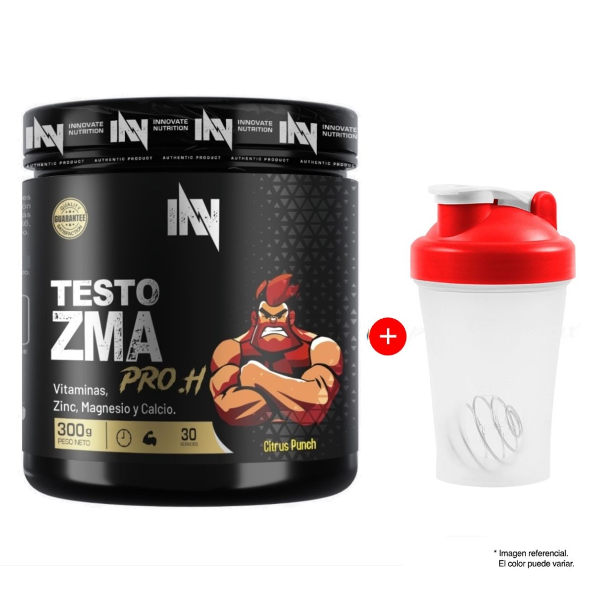 INN INNOVATE NUTRITION - MULTIVITAMÍNICO ZMA PRO.H ONE DE 500 G. INN MÁS SHAKER