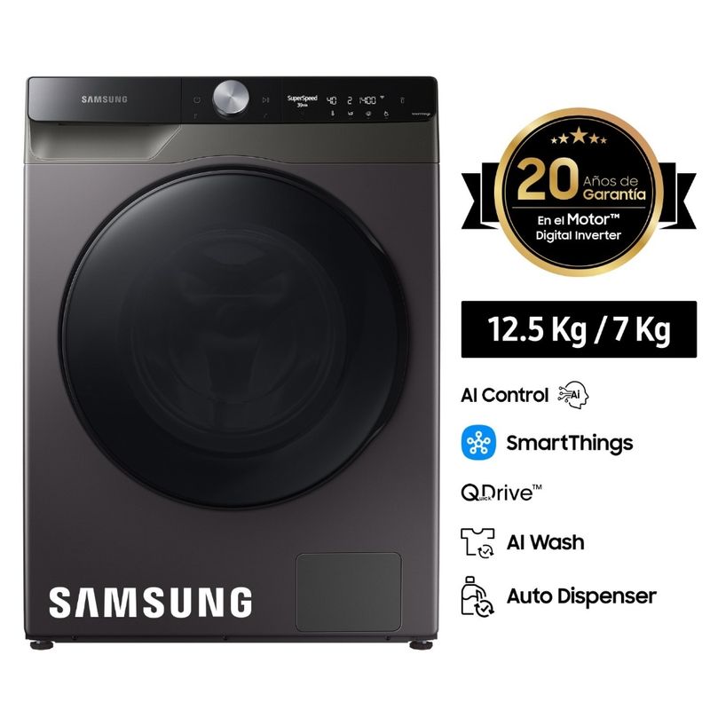 SAMSUNG - Lavaseca Samsung Ai Control 125KG Lavado 7KG Secado