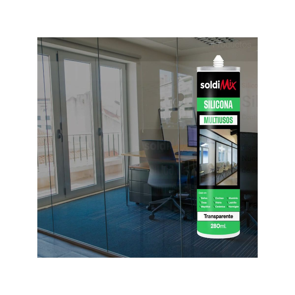 SOLDIMIX - Silicona Multiusos Soldimix Transparente de 280ml