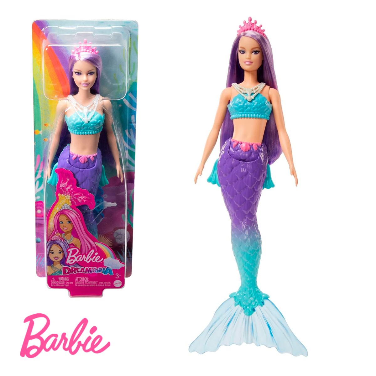 BARBIE - Barbie Dreamtopia Sirena - Aleta Morada