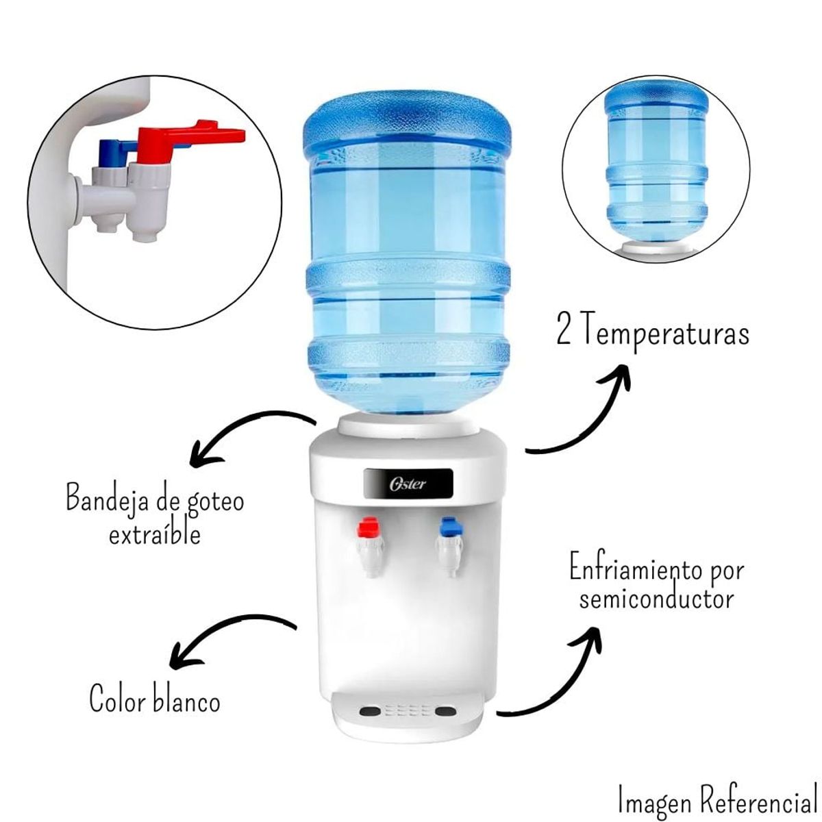 OSTER - Dispensador de Agua de Mesa Oster 20Lt -  Blanca