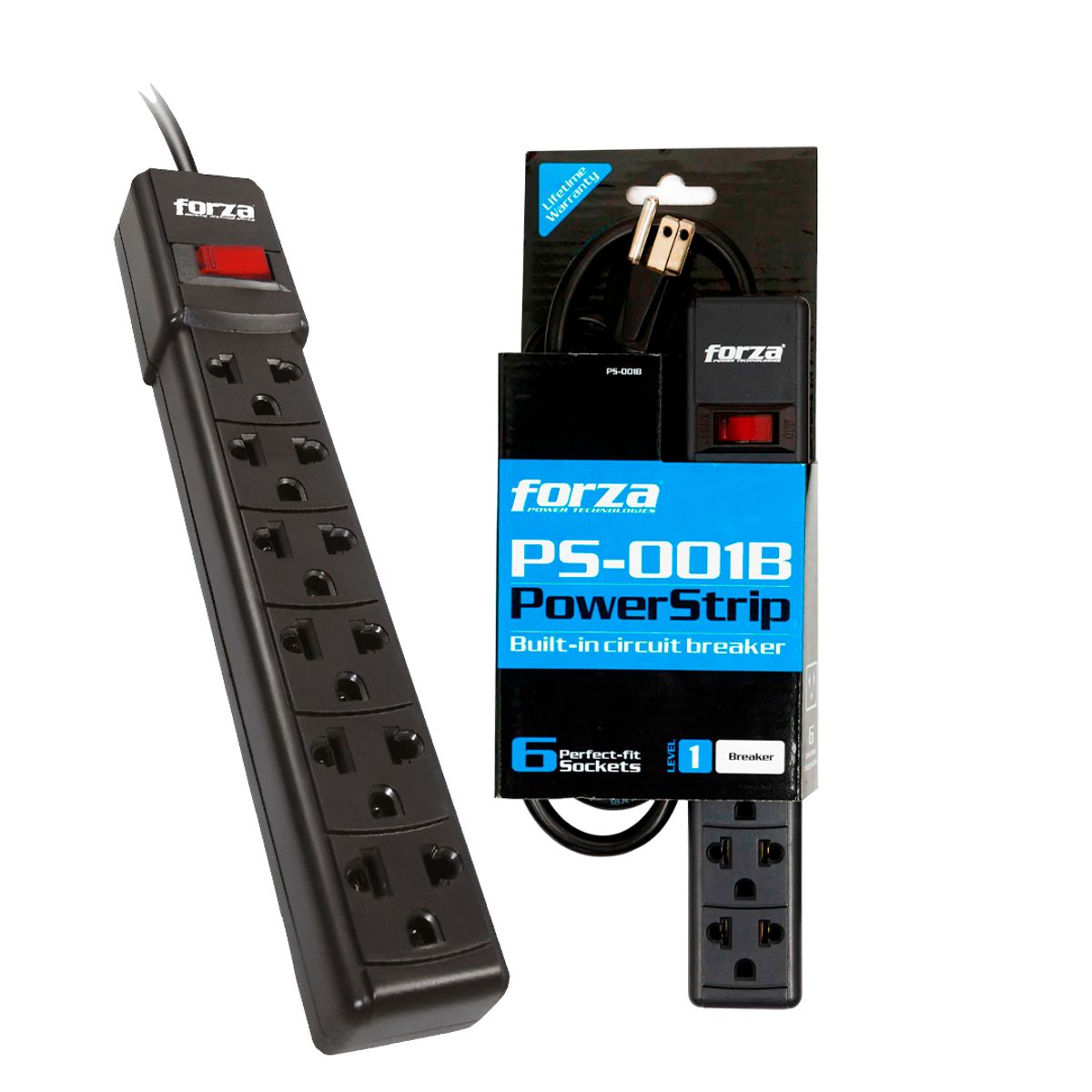 FORZA - Forza Ps-001b Regleta 6 Puertos Con Interruptor