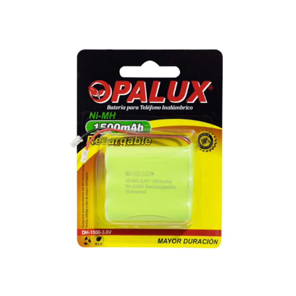 OPALUX - Batería Recargable AA NI-MH para Teléfono Inalámbrico 1500mAH 36V