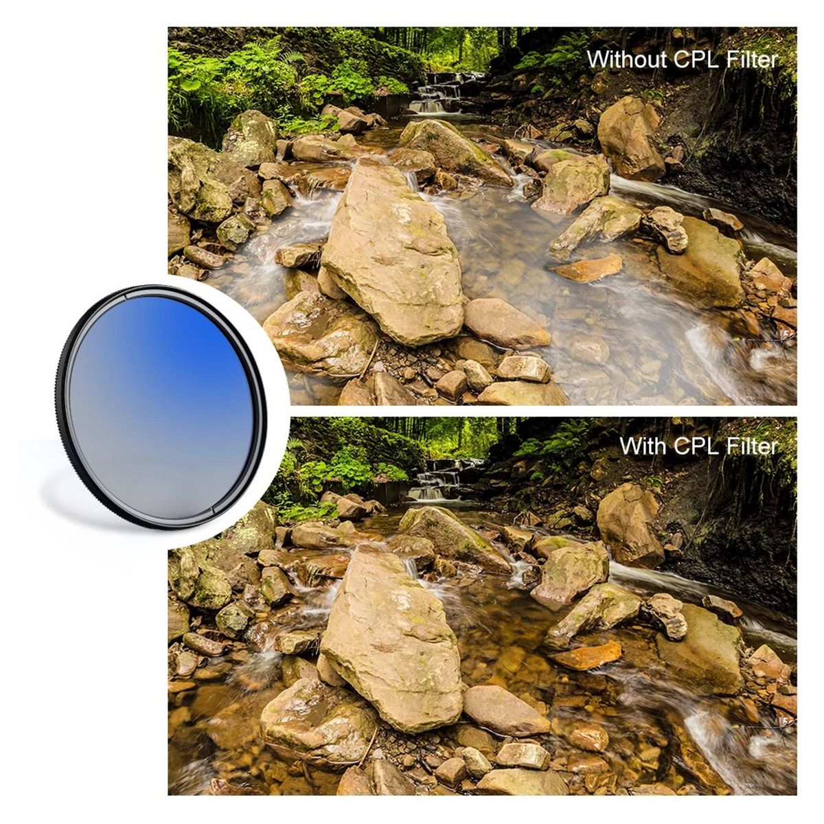 K&F CONCEPT - Filtro 55mm polarizado CPL K&F Concept.