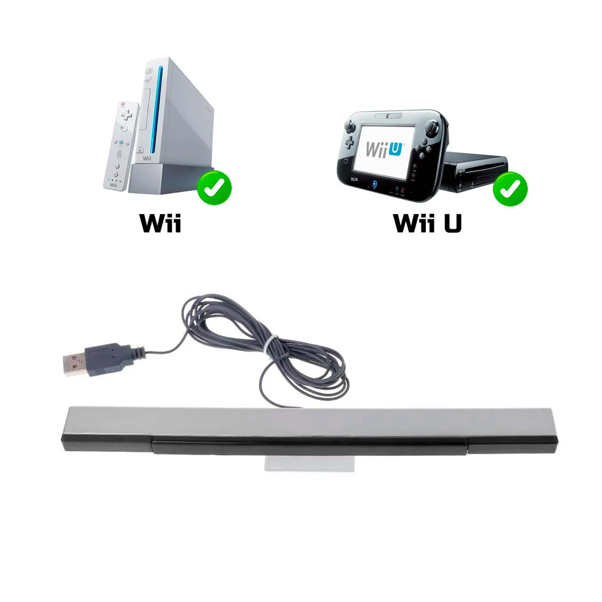 GENERICO - Barra Sensor - Antena Compatible Wii y Wii U