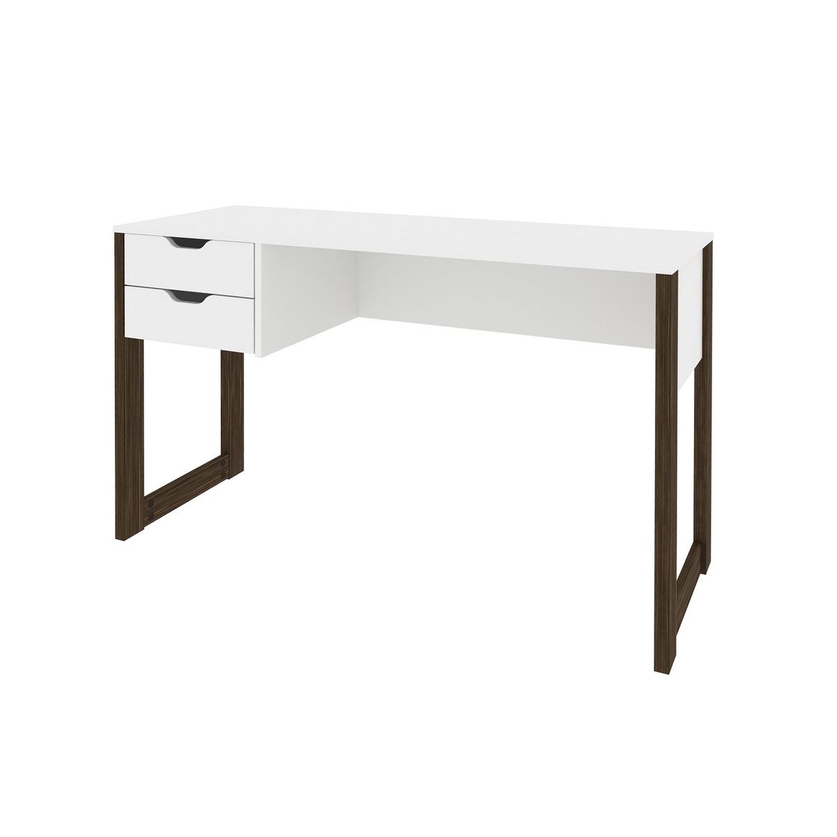 BONNO - Escritorio De Melamina Chester Blanco/Blanco Bonno