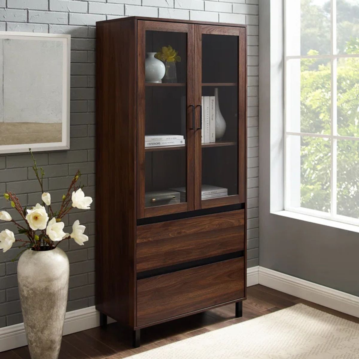 TU MESITA - Vitrina Rústica Jimi color Marrón TU MESITA