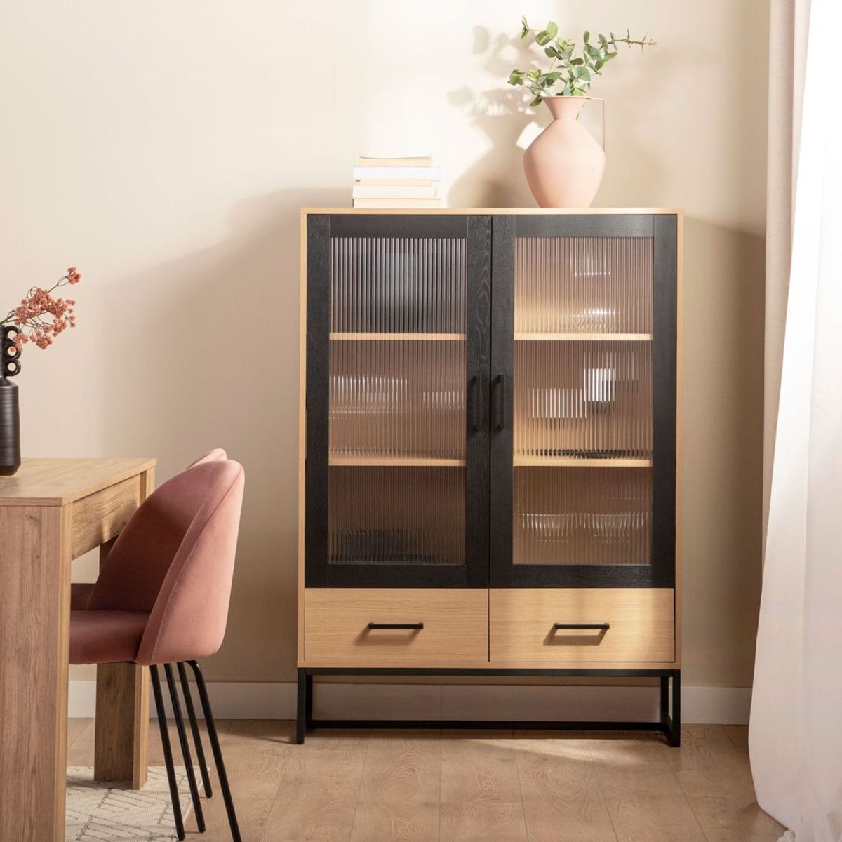 TU MESITA - Vitrina Moderna Antony color HayaNegro TU MESITA