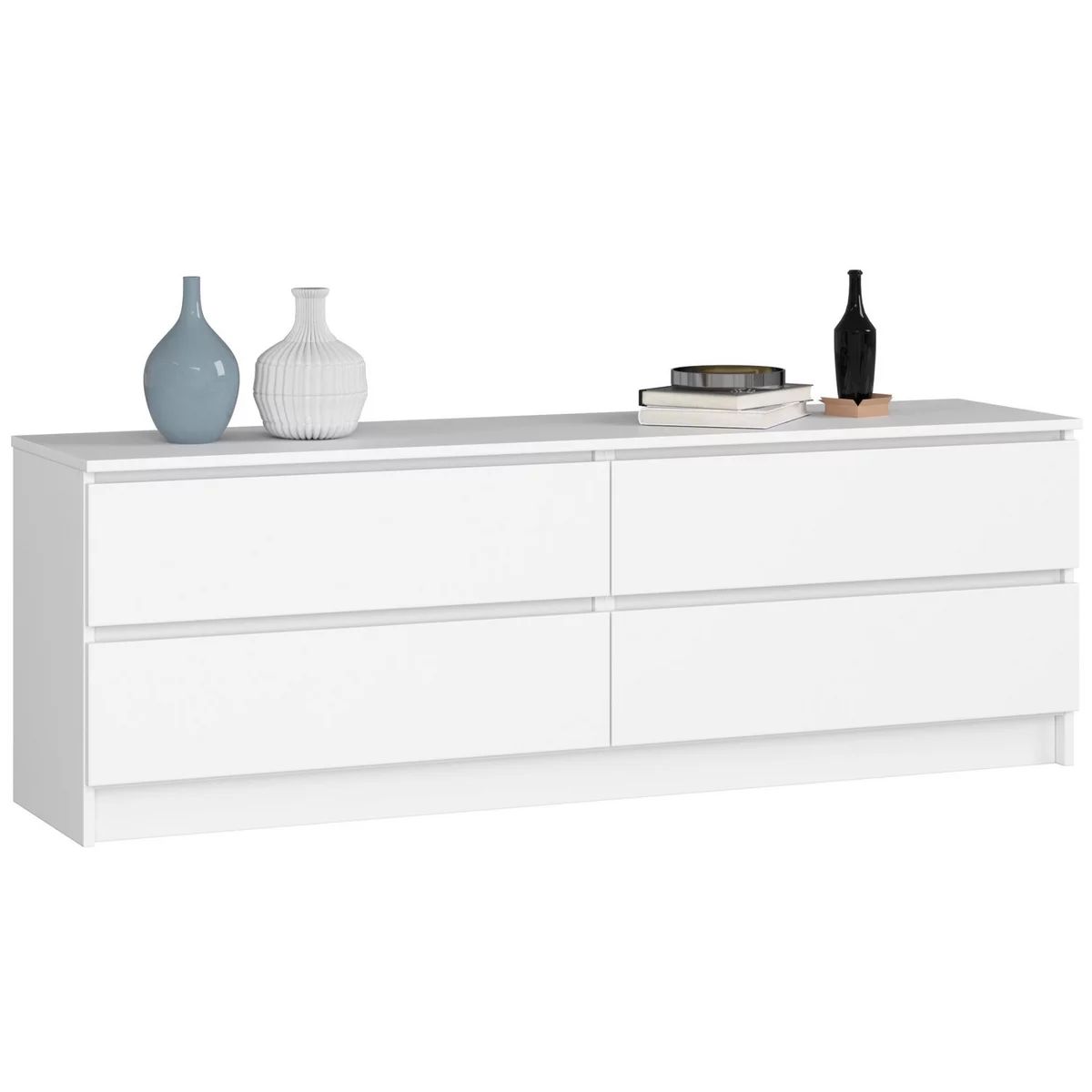 TU MESITA - Aparador Bajo Sigrid color Blanco 4 cajones TU MESITA