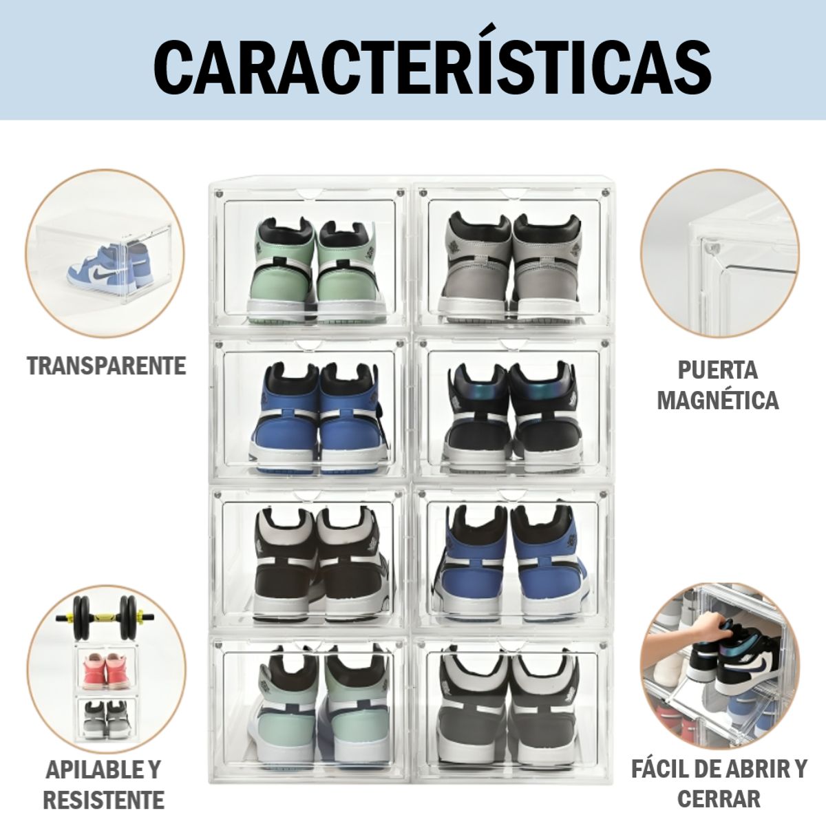 GENERICO - Kit 2 cajas de zapato transparente - Cod 2230