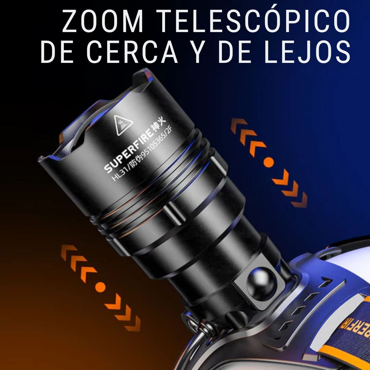 SUPER - Linterna frontal de 2200 lumenes linterna de cabeza