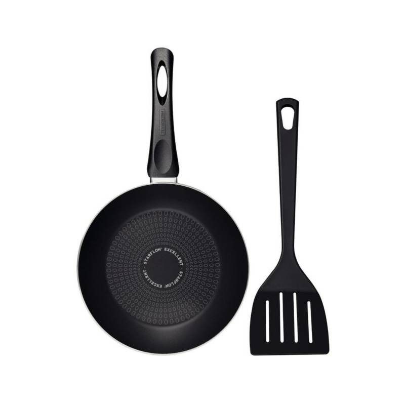 TRAMONTINA - Sartén Paris 18 cm antiadherente marca Tramontina + Espátula
