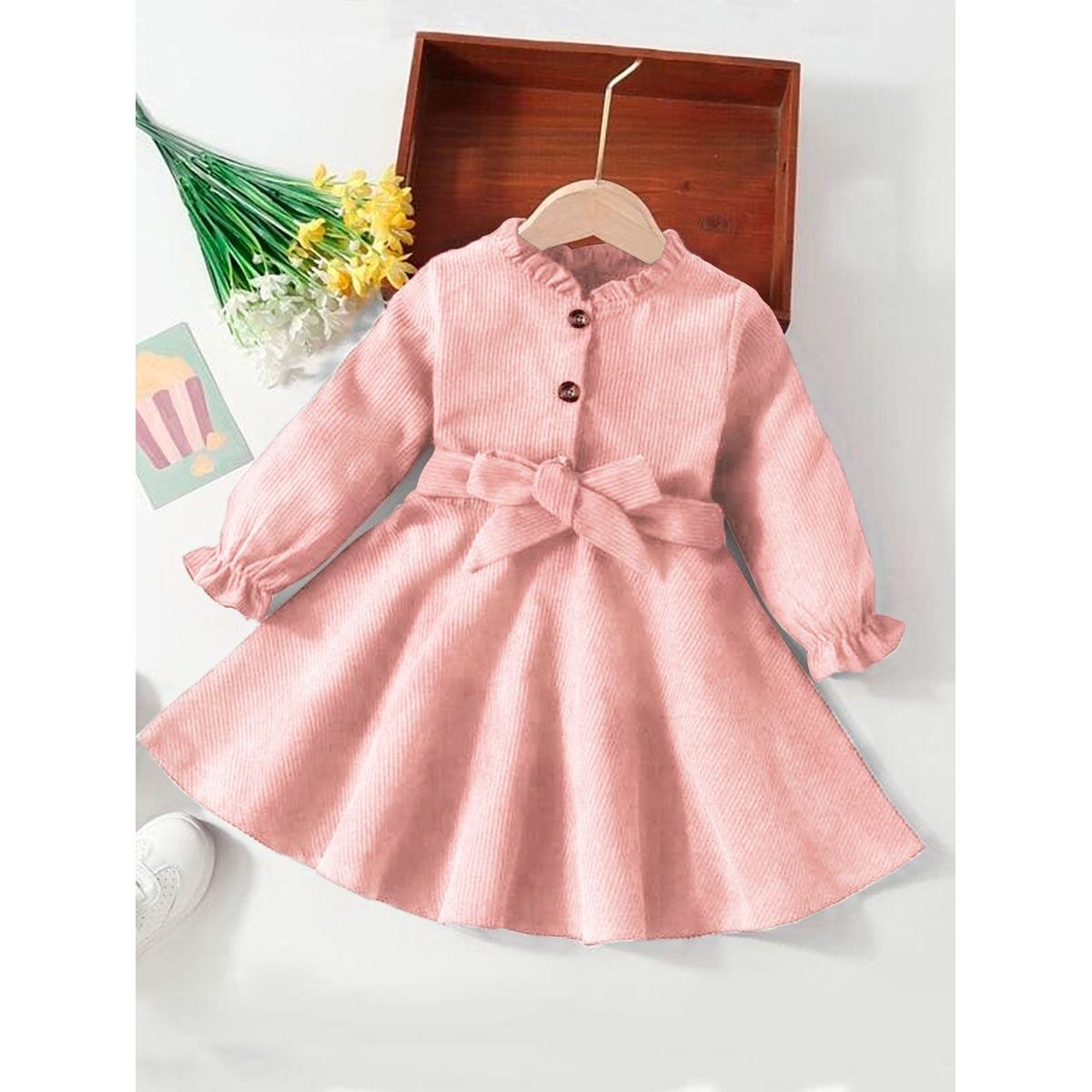 GENERICO - Vestido Palo Rosa Baby Corduroy