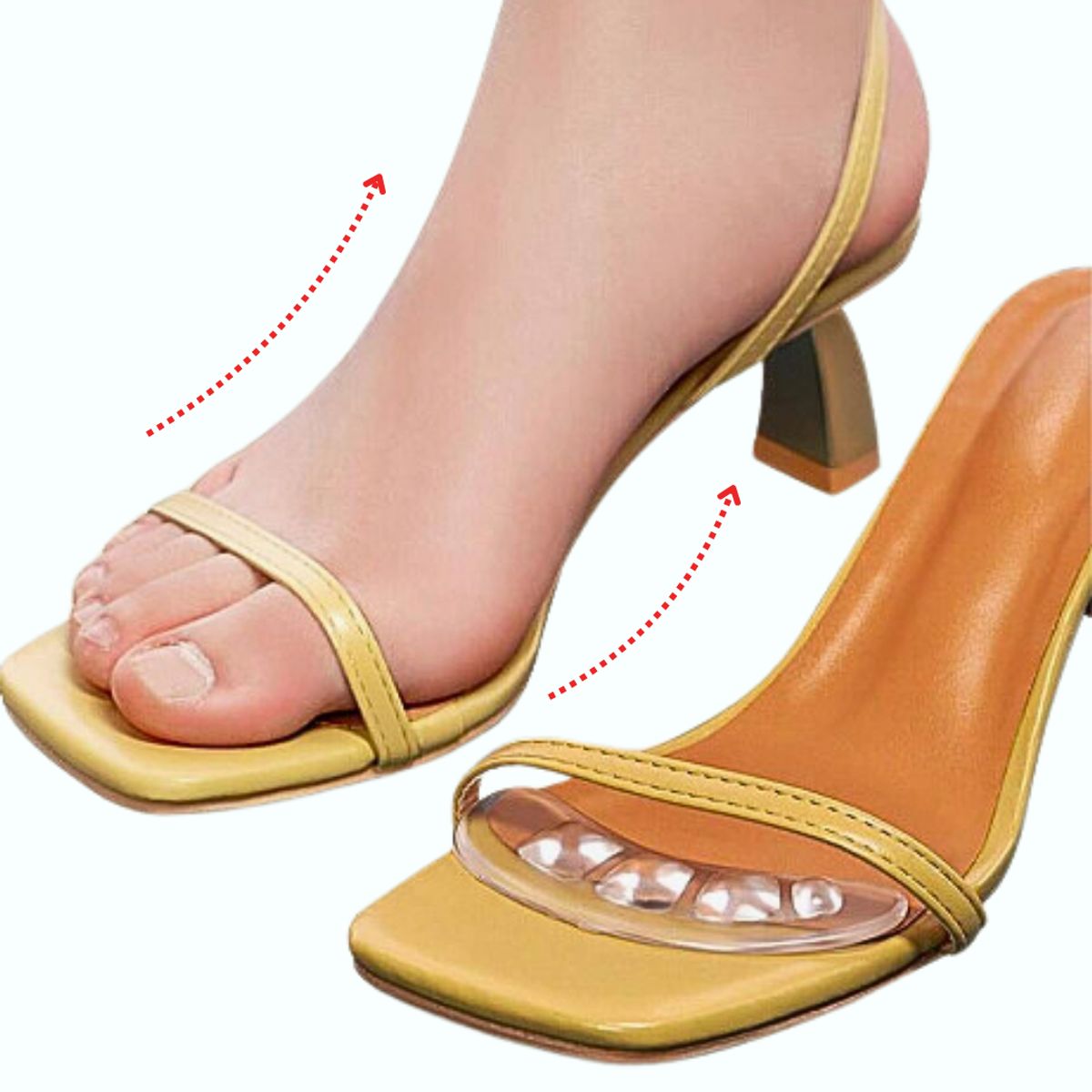 GENERICO - Almohadilla antideslizante para zapato de taco gel suave