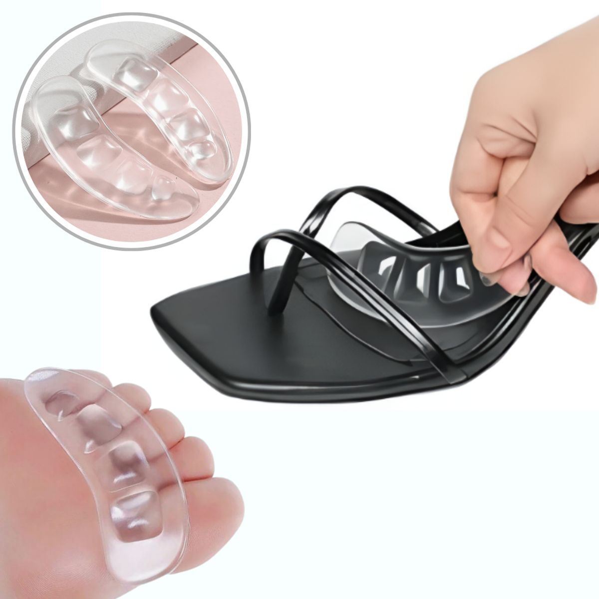 GENERICO - Almohadilla antideslizante para zapato de taco gel suave