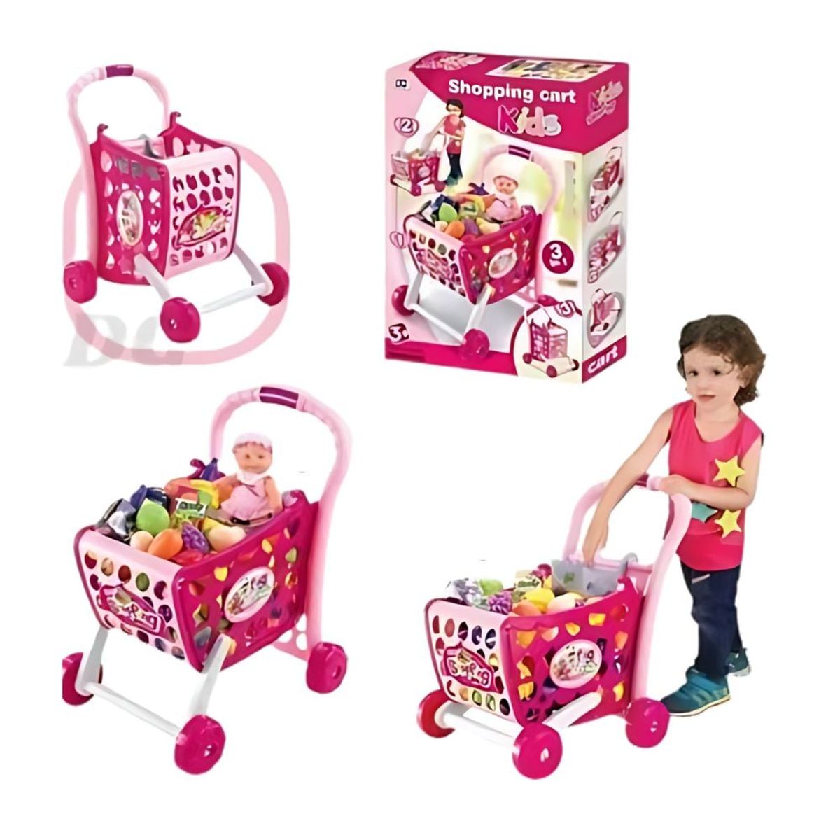 GENERICO - Juguete Carrito De Compras Con Mercado para Niñas