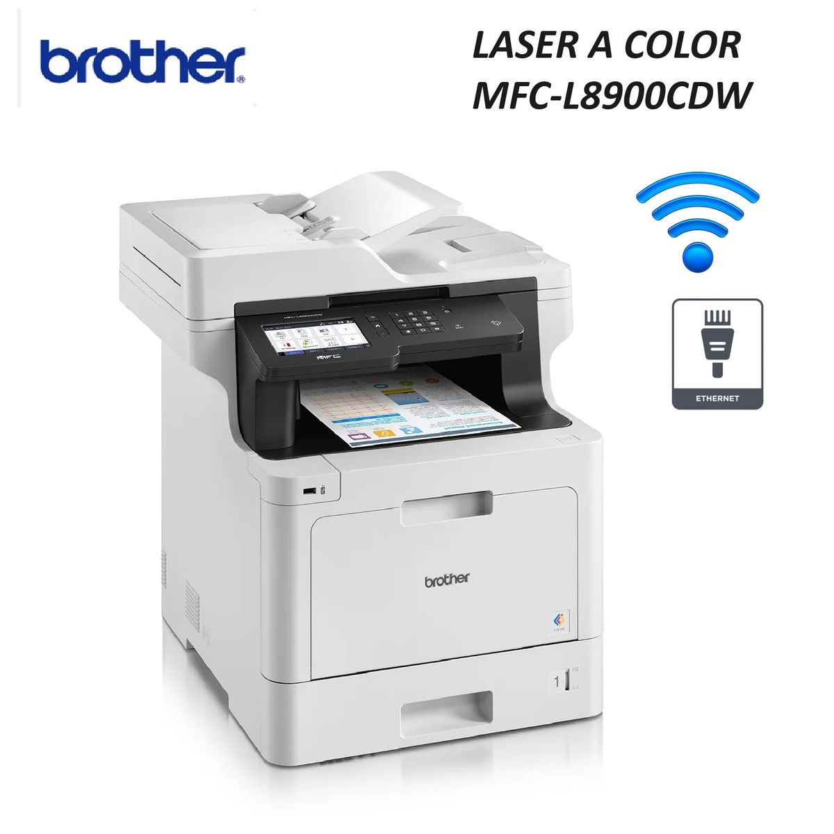 BROTHER - Impresora Láser Color Brother MFC L8900CDW Multifunción Wifi 8900