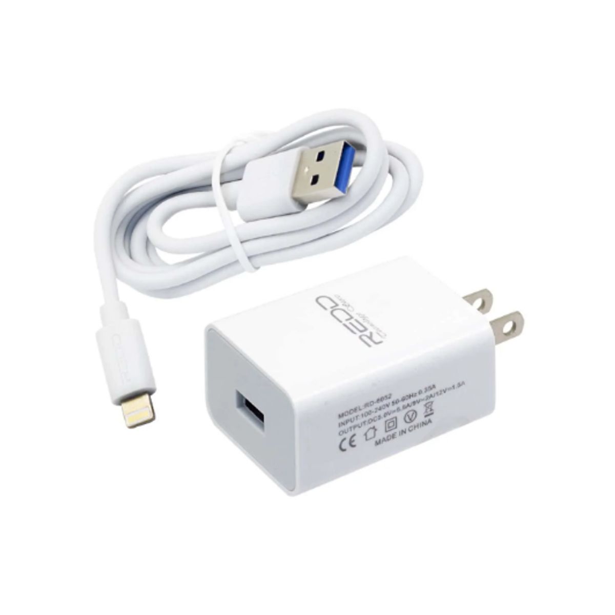 GENERICO - Cargador de Pared 55A + Cable Lightning RD-6052 REDD
